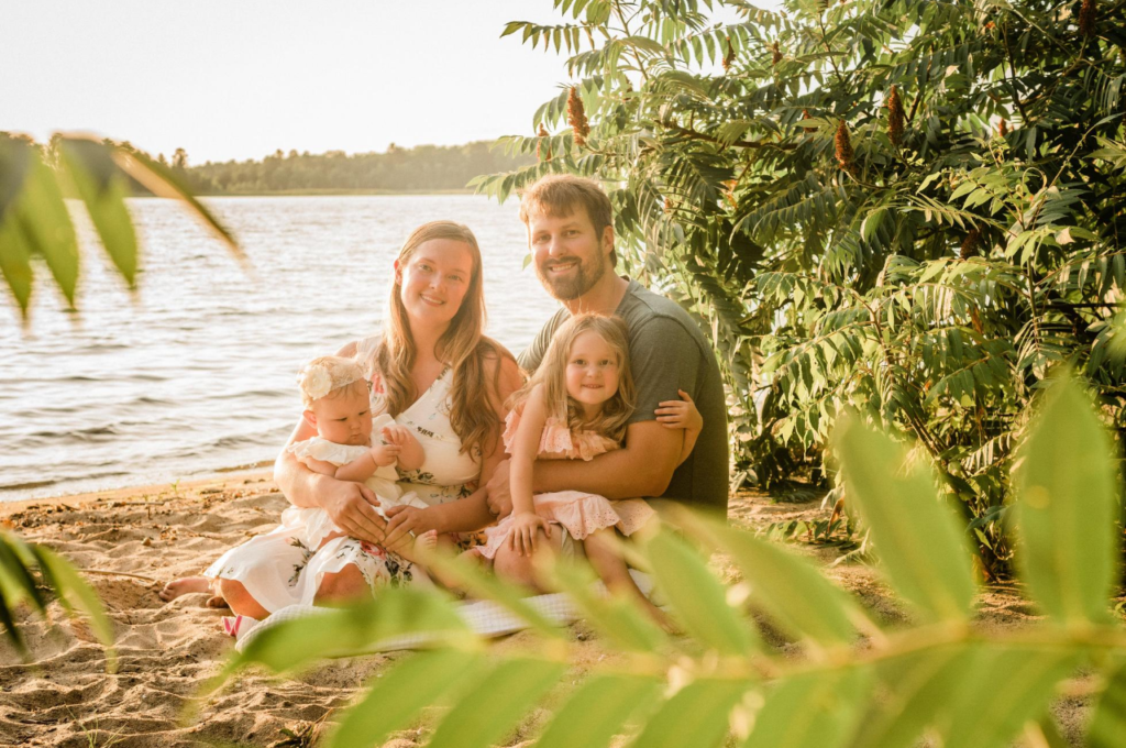 our family on the beach