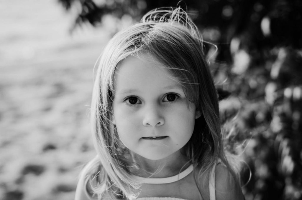 my daughter during our family photography session