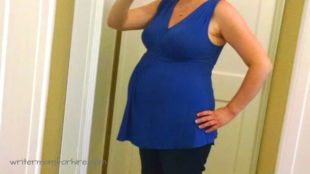 photo of pregnant mom wearing maternity clothing